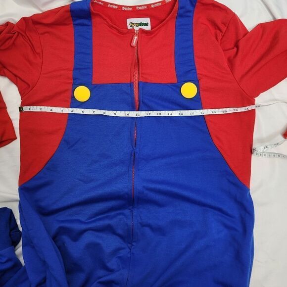 TIPSY ELVES Mario Nintendo plumber one piece zip up unisex costume L - Picture 5 of 8